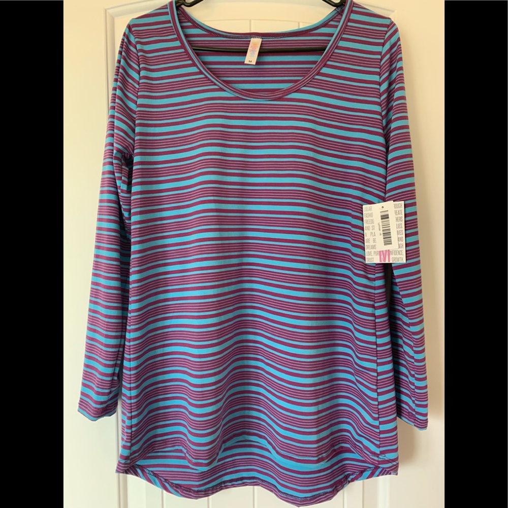 Lularoe Multicolor stripped Lynnae, size M, NWT